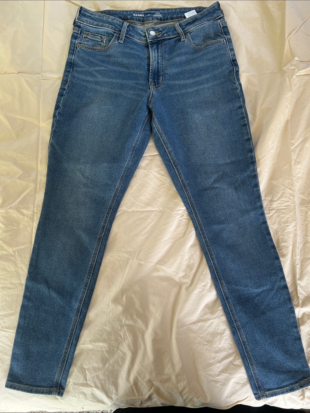 Old Navy Blue Skinny Jeans - Faded Indigo Wash Size 10